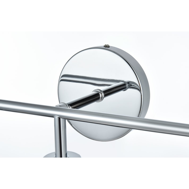 Éclairage de salle de bain à intensité variable 3 lumières Ackerson, Blanc givré, Noir, noir, noir, noir, Une lumière