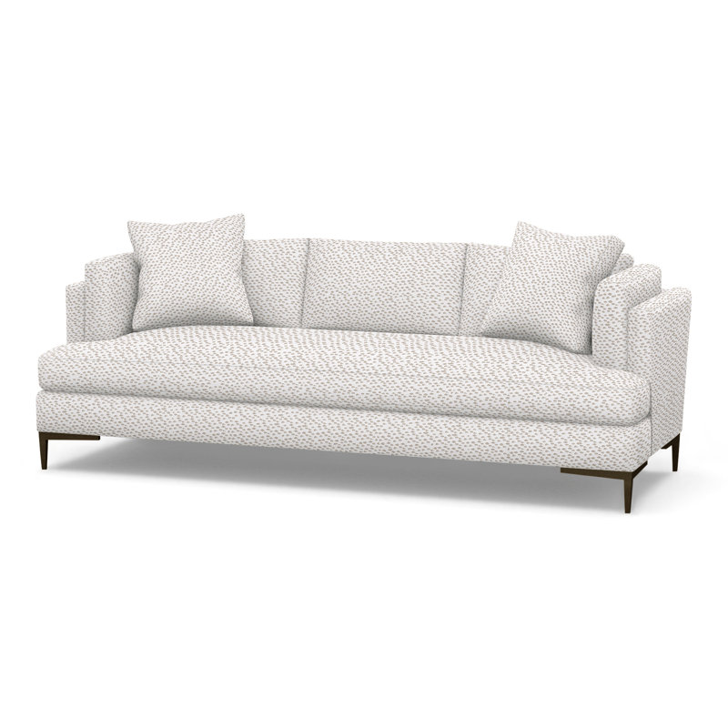 Aiden Upholstered 90.5'' Sofa, Antique Bronze, Perigold Elements White Sands