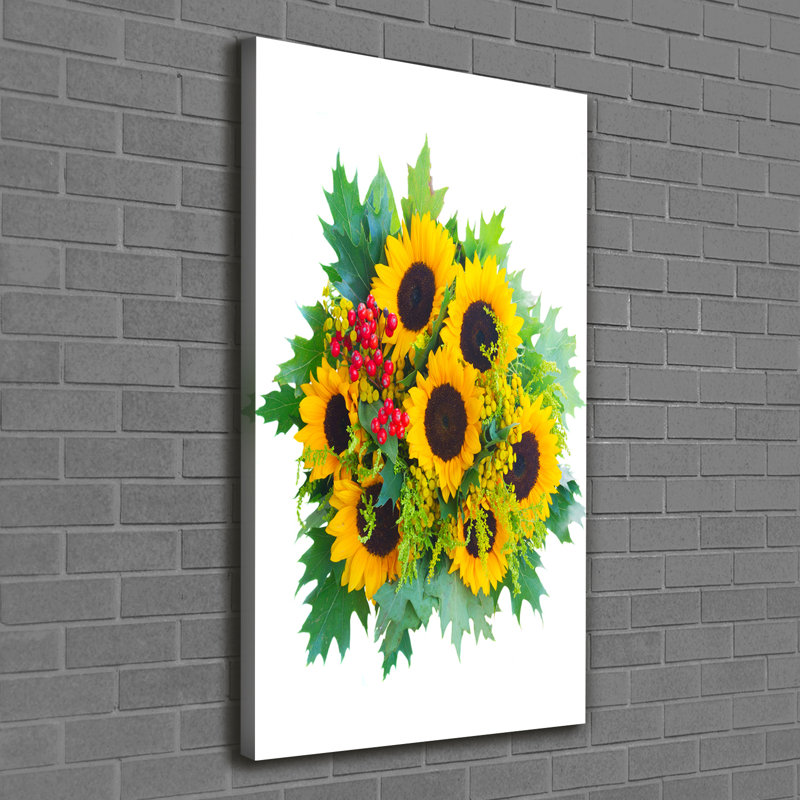 Bouquet Of Sunflowers - Wrapped Canvas Print
