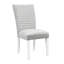 Ensemble de 2 chaises d'appoint en velours gris et blanc à finition brillante élisaveta