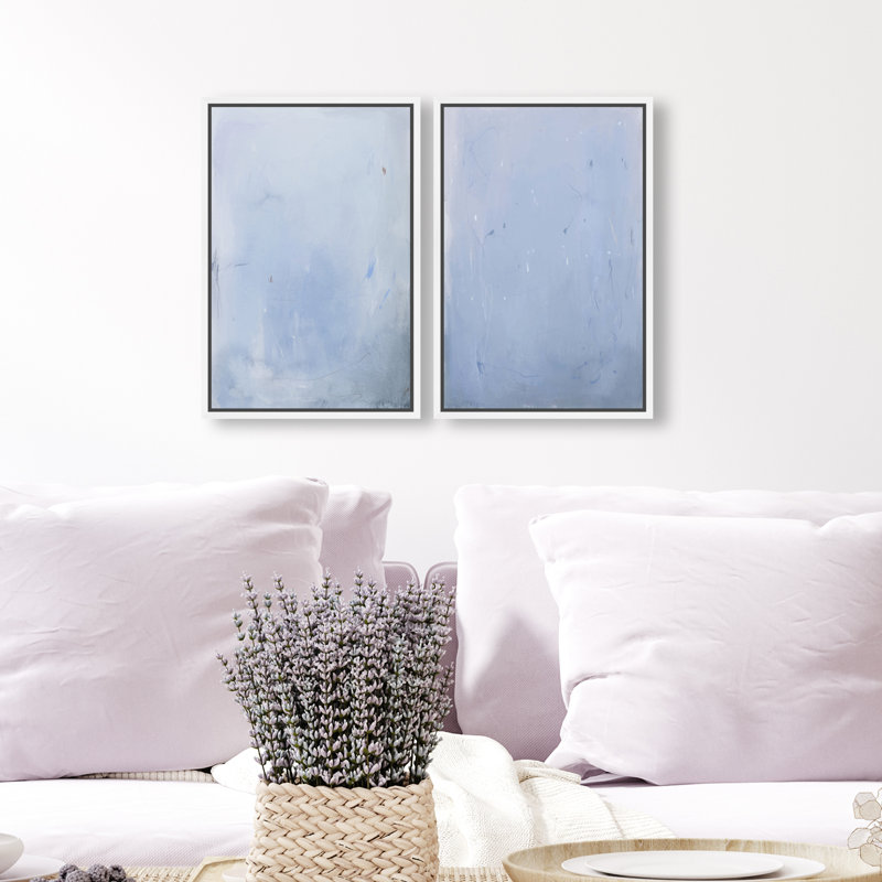 Calm Waters Set by Oliver Gal, 11"H x 16"W, White Floater Frame