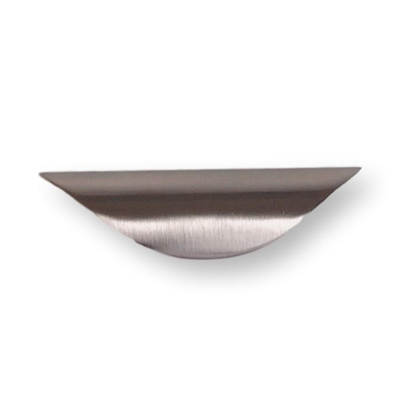 Brushed Nickel Medium Luna Drawer Pull, 1 1/4"