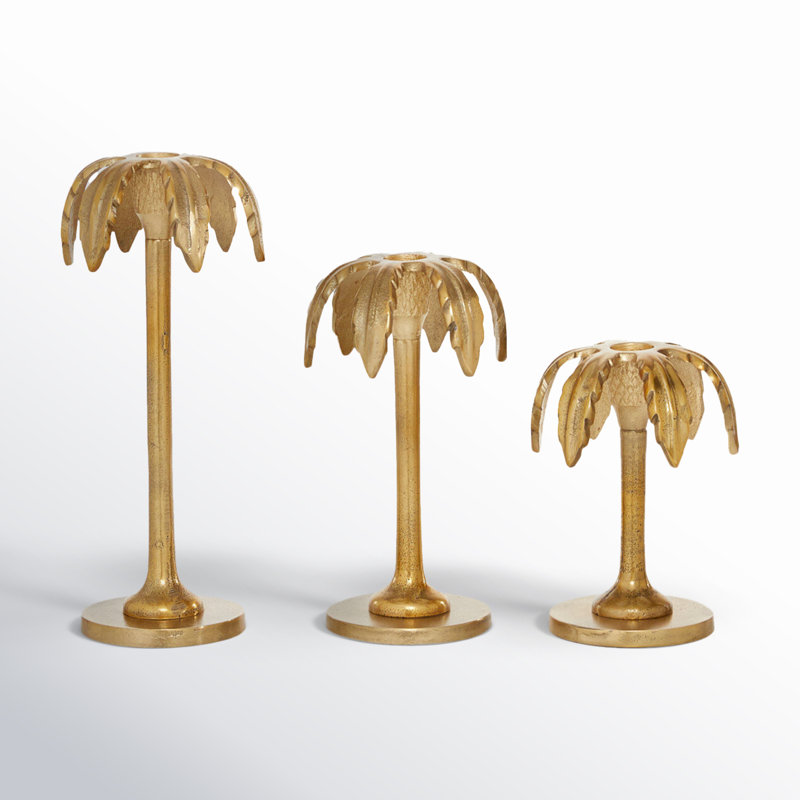 Pippin 3 Piece Aluminum Tabletop Candlestick Set