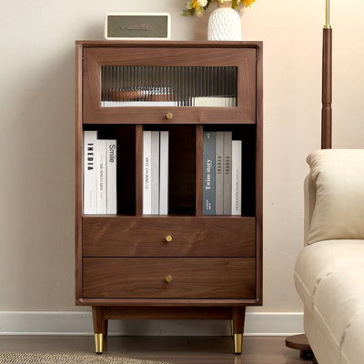 23.62"Brown Style Creative Solid Wood Bookshelf