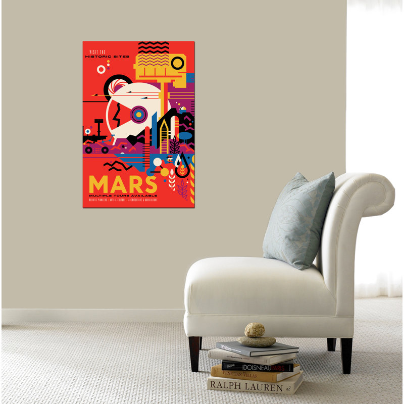 «Visions of the future: Mars», art mural en acrylique, 20 po x 28 po, H 28 po x l 20 po x P 0,125 po
