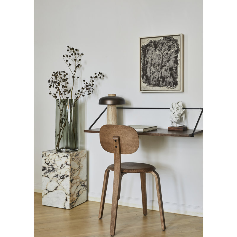 Plinth Marble End Table, Calacatta Viola, 20.1" H x 11.8" W x 11.8" D