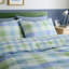 Block Check Cotton Blend Chequered Duvet Cover Set-129975453