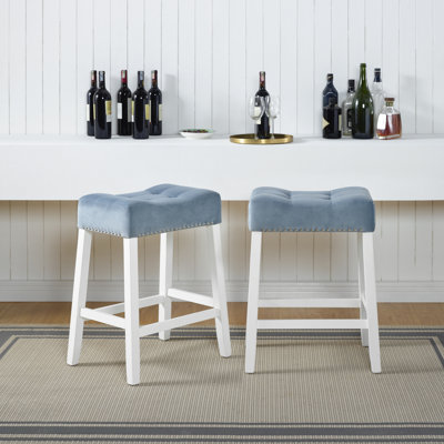 Ensemble de tabourets à hauteur de comptoir en velours Morovo