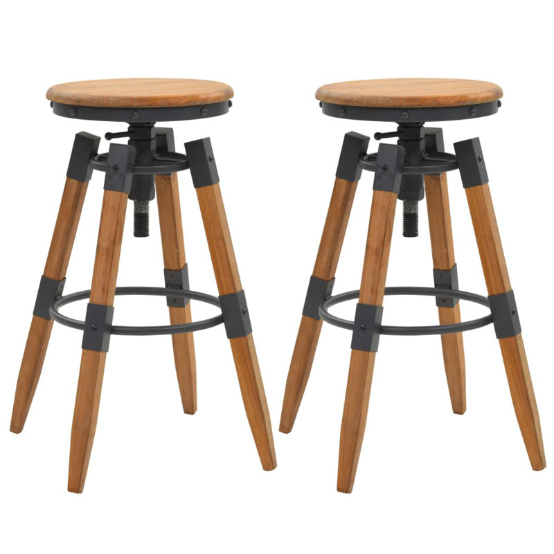 Loomis Solid Wood Adjustable Height Counter Stool