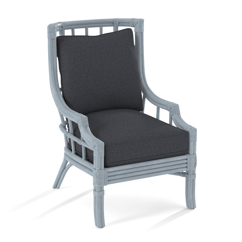 Seville Armchair, Light Blue Performance Fabric; 0851-55, Sea Glass