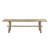 71x13x20.5" Recycled Pine Wood Bench With Grained Brown Finish And Angled Legs