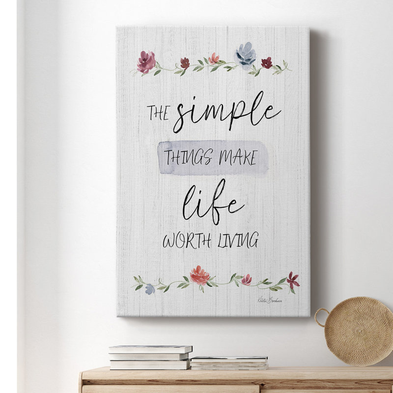 Toile tendue avec châssis de qualité supérieure The Simple Things - prête à être accrochée, H 12 po x l 8 po x P 1 po