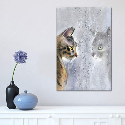 «Cat by the Window II» par Marina Ignatova, reproduction d'art sur toile tendue