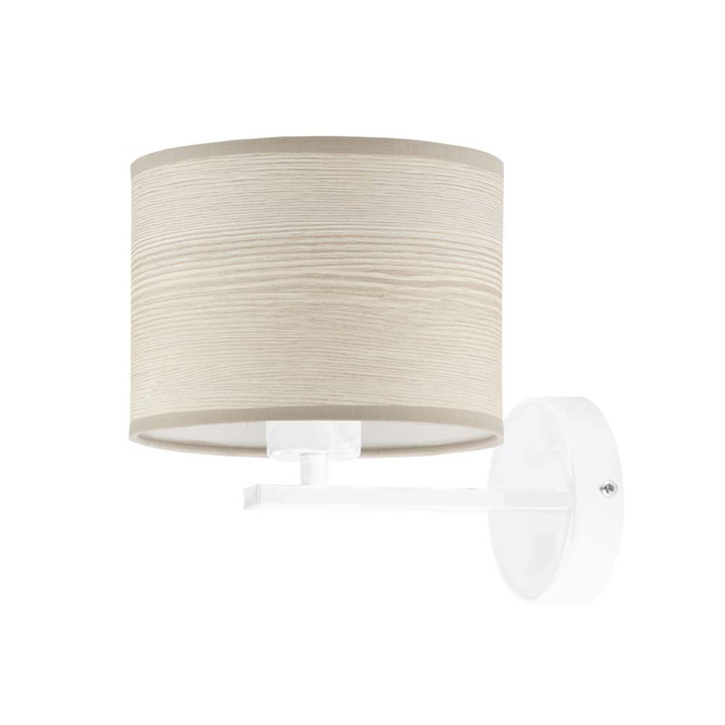 Blaiklee Steel Armed Sconce, White, Beige