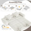 Canapé modulaire surdimensionné sans assemblage avec 8 coussins Boneless-68287387