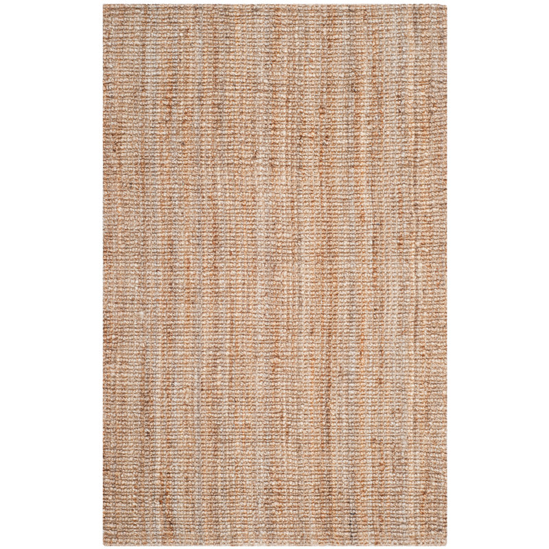 Norah Solid Colour Jute / Sisal Hand Woven Area Rug, Rectangle 61 x 91cm