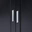 Armoire de rangement haute et large avec portes pour salle de bain / bureau, trois tiroirs, noir-675553050