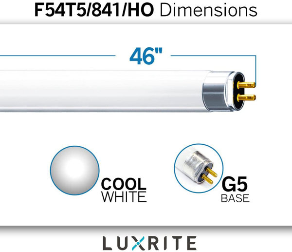 Luxrite 54 Watt T5 G5/Bi-pin 4100K Fluorescent Bulb