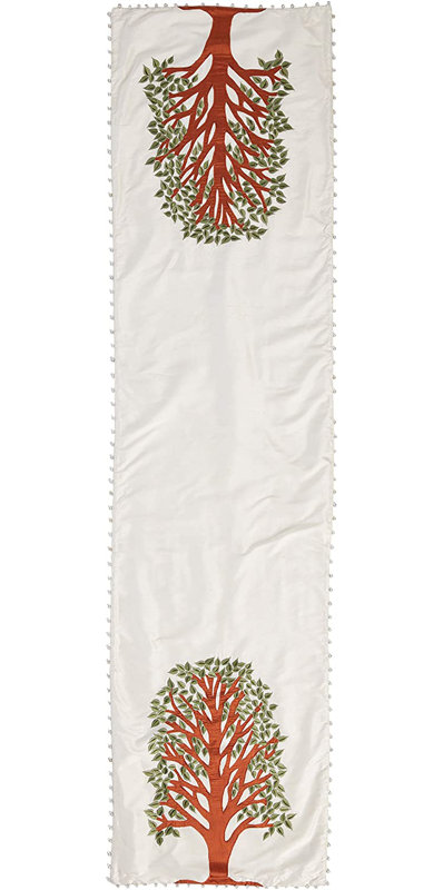 Tree of Life Table Runner, Ivory