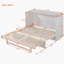 Grand lit escamotable avec grands tiroirs, blanc