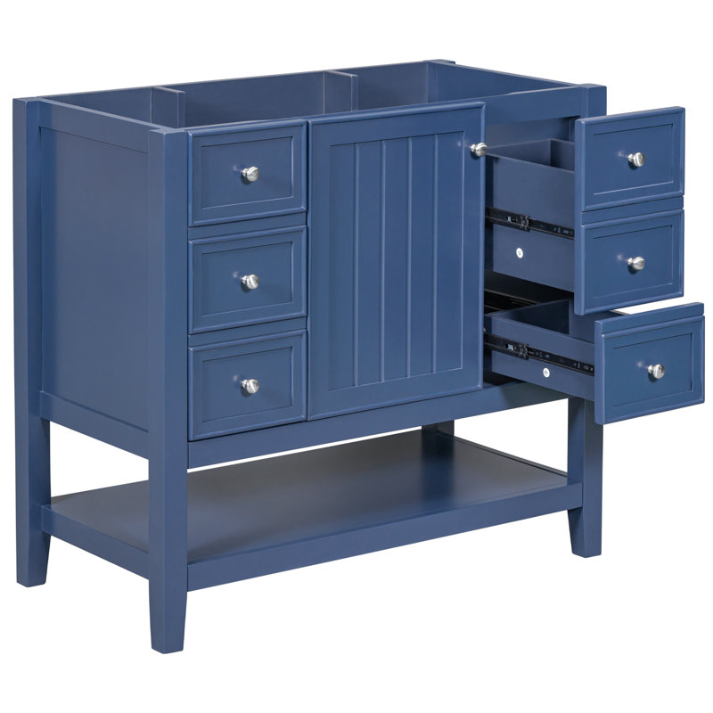 35.5'' Single Bathroom Vanity Base Only in Blue