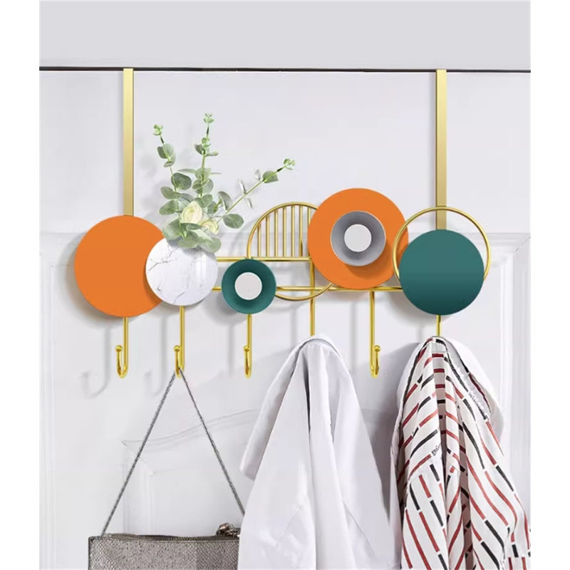 Porte-crochets moderne en métal au-dessus de la porte, Orange