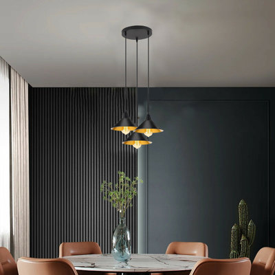 Rosenthal 3-Light Cluster Cone Pendant