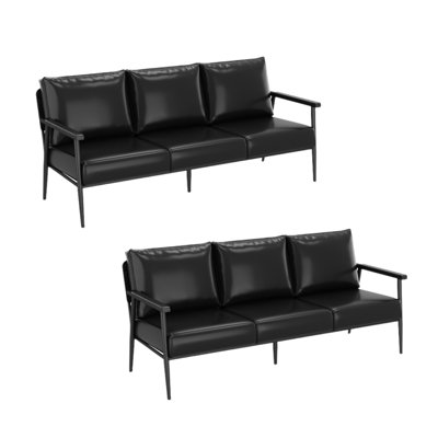 Banc rembourré en similicuir Simple Banc Cafe