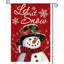 Drapeau de jardin décoratif pour l'extérieur de jardin en forme de flocon de neige 12 x 18 pouces Let It Snow-2033303092