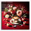Art mural en verre épique «Coffee and Desert Red» par Rey Klimt, 36 po x 36 po-1056452332
