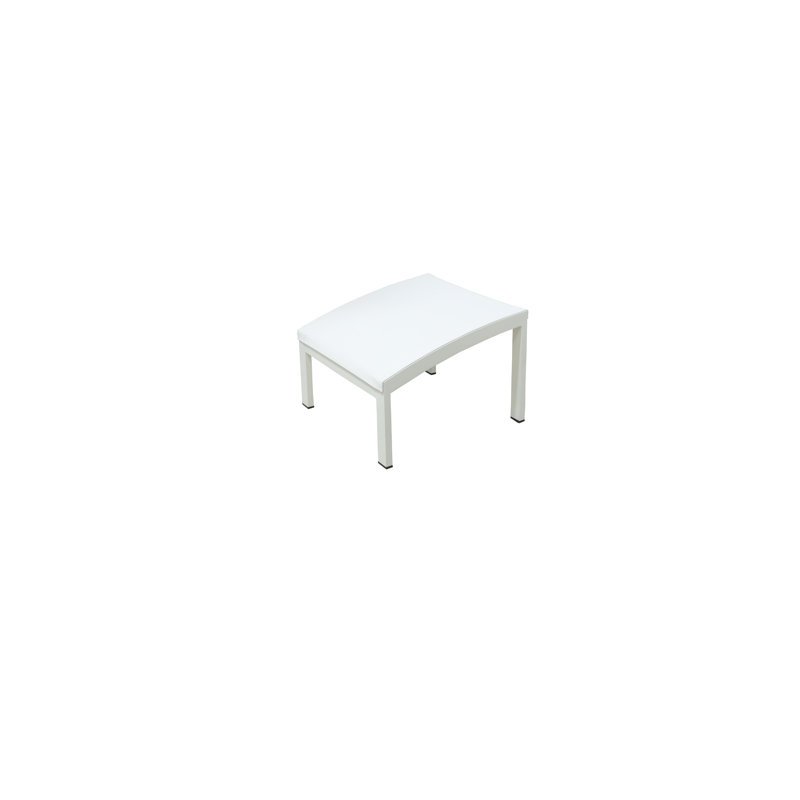 Tribeca Aluminum Sling Ottoman, White
