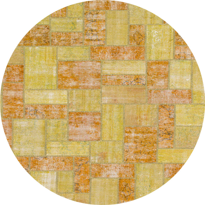 Tapis abstrait moderne 1513, Rond 3 pi