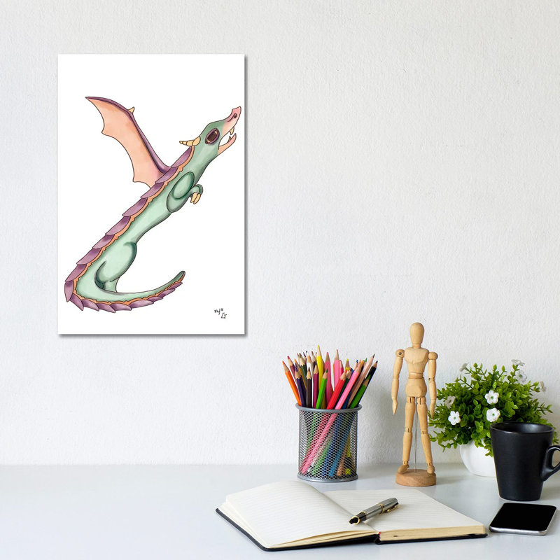 Monster Letter Y 1 Piece Wrapped Canvas Wall Art, 20.32 cm H x 30.48 cm W