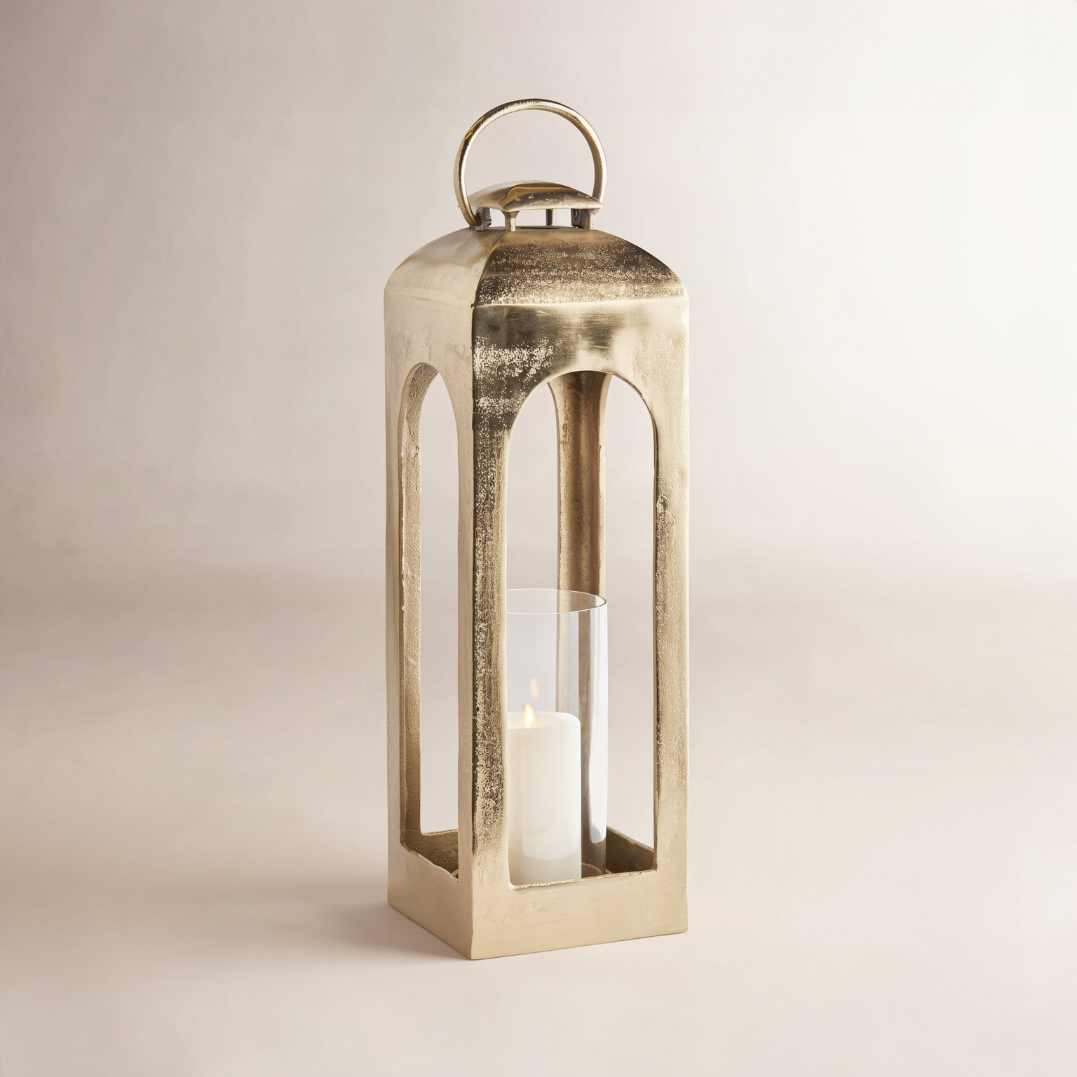 Lantern Candle Holder, 25.5" H x 7.75" W x 7.75" D