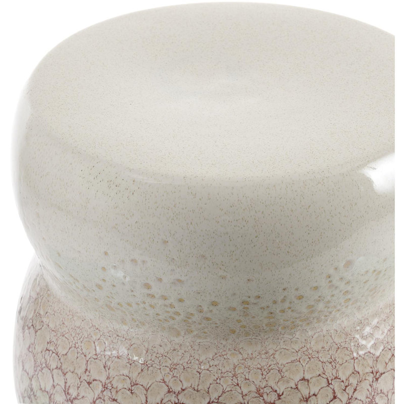 Tabouret Kegler, Crème / corail
