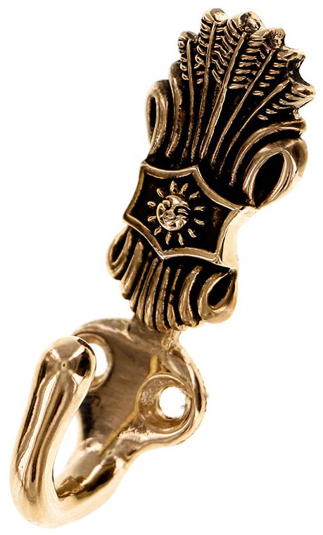 Sforza Wall Hook, Antique Gold