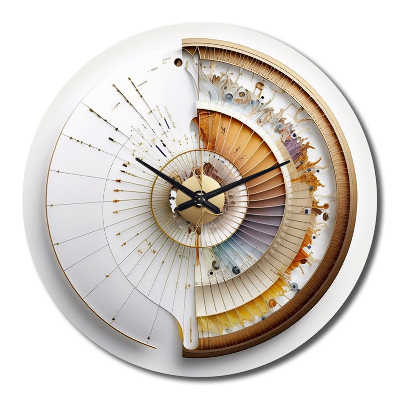 Horloge murale abstraite spirale abstraite, Illustration cosmique - Horloge décorative, Très large