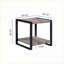 Ensemble de 3 tables basses brun rustique noir avec 3 tables de bout pour le salon, style industriel moderne et rangement durable-1829843361-1829843363