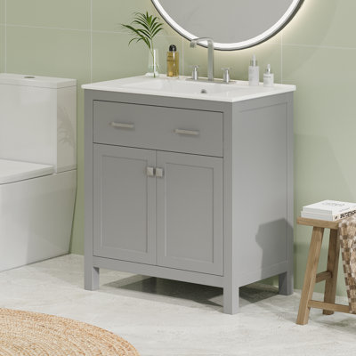 Meuble-lavabo 30 po avec lavabo en céramique