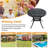 35.43-inch Cast Aluminum Patio Dining Round Table with a 1.88-inch with Umbrella Hole