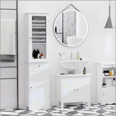 Kleankin Slim Bathroom Storage Cabinet