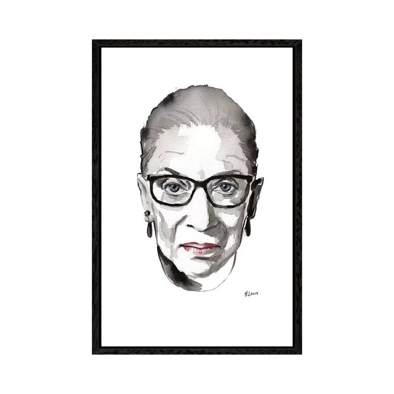 RBG 1 Piece Painting on Canvas, 66.04 cm H x 45.72 cm W, Black Framed Canvas