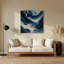 Paysage abstrait 25, art mural gris en métal
