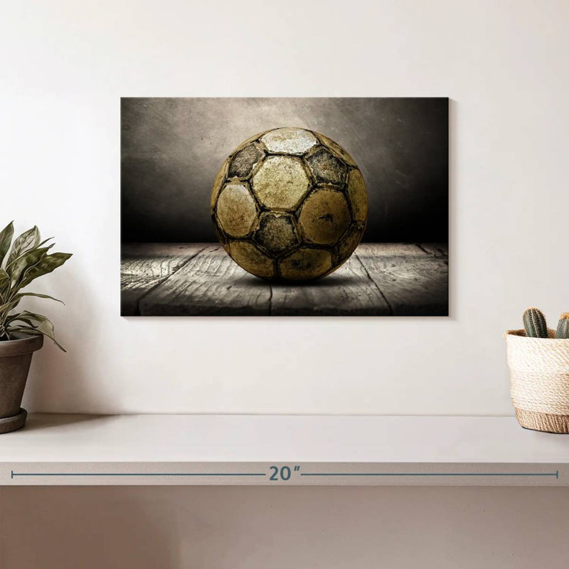 Ballon de soccer rétro Sireci, H 8 po x l 12 po
