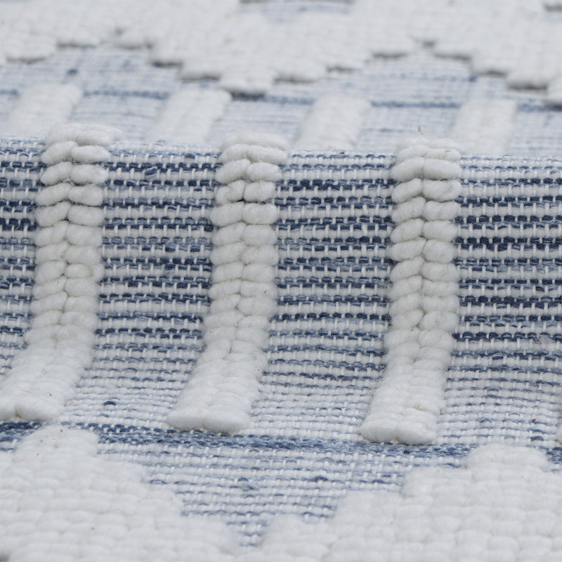Moroccan Area Rug in Denim Blue, Rectangle 9' x 12'