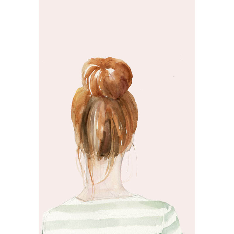 Top Knot Sailor Stripes II by Jennifer Paxton Parker - Painting Print, Wrapped Canvas, 30cm H x 20cm W