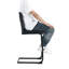 Fauteuil à hauteur de comptoir noir en polyuréthane de 2 places polyvalentes, confortable avec poignée repose-pieds, siège facile à nettoyer et à assembler, poignée apaisante.