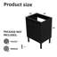 Base de meuble-lavabo de style Shaker de 24 po, 30 po et 36 po seulement, autoportante ou murale avec portes doubles et tablette réglable - Conception à fermeture en douceur et verticale (lavabo non inclus)-754736162-754736165