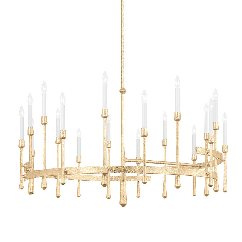 Hathaway 18 Light Chandelier, Vintage Gold Leaf