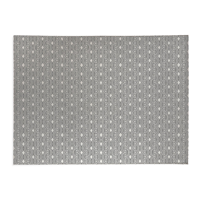 Child Lock Lightweight Non-Slip Kitchen Mat, Rectangle 5' x 7', Ivory/Charcoal